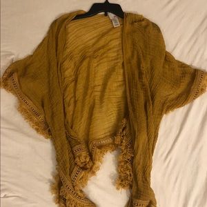 Yellow kimono cardigan